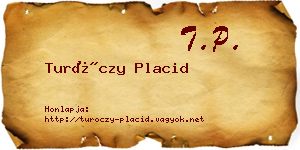 Turóczy Placid névjegykártya